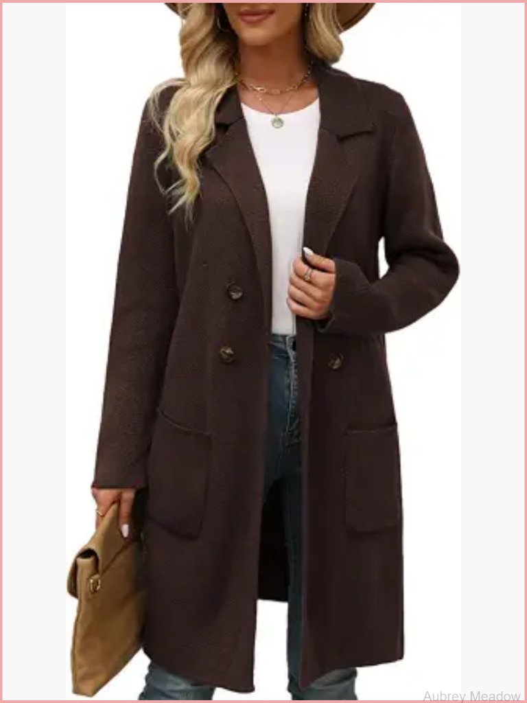 Women's Long Cardigan Sweater Open Front Coatigan Fall Chunky Knit Loose Fit